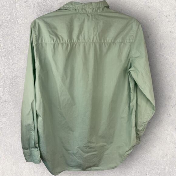 Frank & Eileen Green Italian Cotton Button Up Shirt Women’s M - Picture 3 of 9